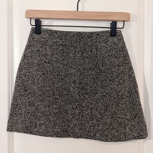 Topshop Classic Gray Women's Tweed Mini Skirt Zipper Closure Size US 2